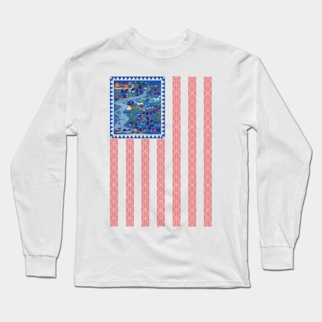 Hmong Story Flag Long Sleeve T-Shirt by VANH